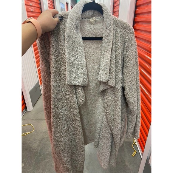 HUE Sweaters - Blush Sherpa Cardigan